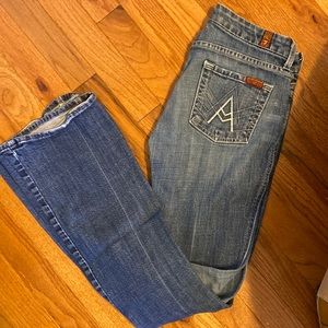 7 For All Mankind Size 26 boot cut jeans